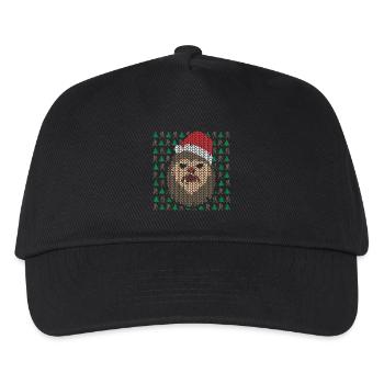 Ugly Christmas BIGFOOT Tannenbaum Wald Weihnachten - Kinder Basecap - Schwarz - Vorne