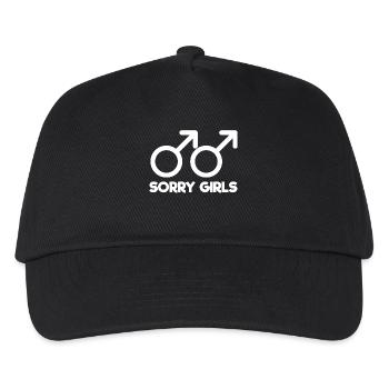 Schwul Sorry Girls - gay - schwul - Kinder Basecap - Schwarz - Vorne