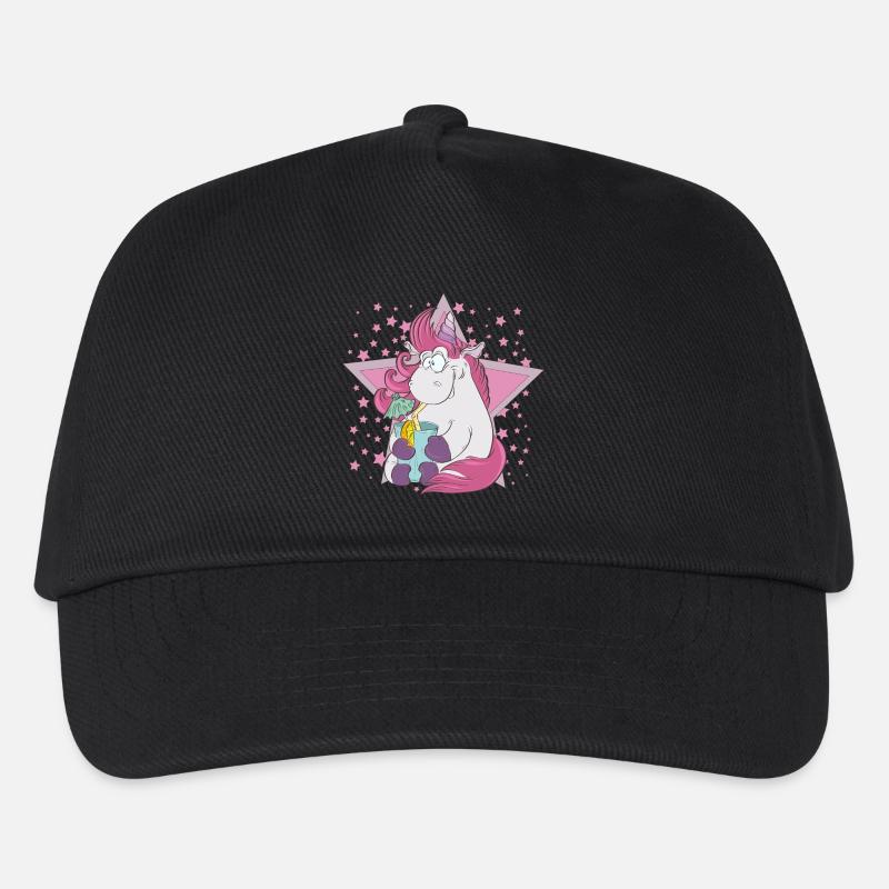 Einhorn - Kinder Basecap - Schwarz