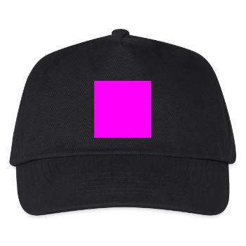Quadrat pink - Kinder Basecap - Schwarz - Vorne