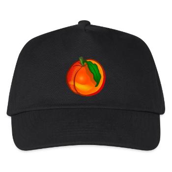 peach pfirsich veggie gemuese fruits2 - Kinder Basecap - Schwarz - Vorne