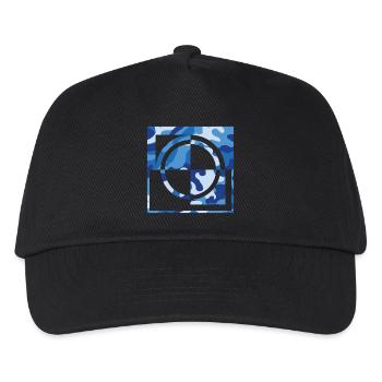 Blue camouflage - Kids’ Baseball Cap - black - Front