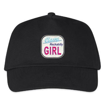 Classy Rockabilly Girl Vintage Logo - Kinder Basecap - Schwarz - Vorne