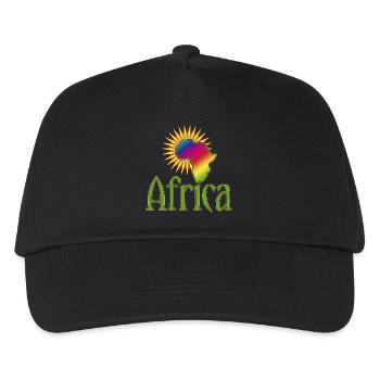 Afrika Kontinent Wildnis Safari Roots Reggae Music - Kinder Basecap - Schwarz - Vorne