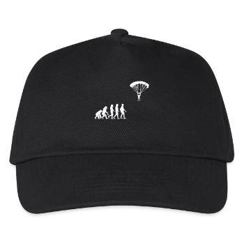 Paraglide Evolution geschenk fallschirm gleiten - Kinder Basecap - Schwarz - Vorne