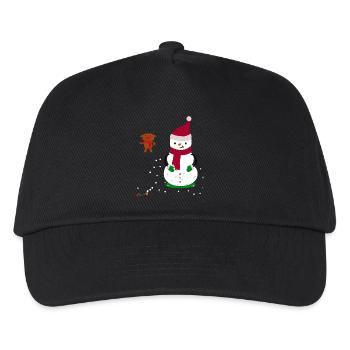 christmas snowman - Kids’ Baseball Cap - black - Front
