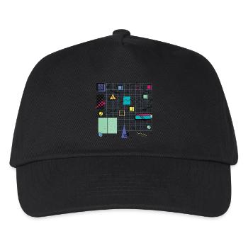 Eldram's Eighties Abstract 01 - Kids’ Baseball Cap - black - Front