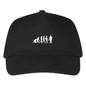 Bäcker evolution geschenk brot backen beruf teig - Kinder Basecap - Schwarz - Vorne