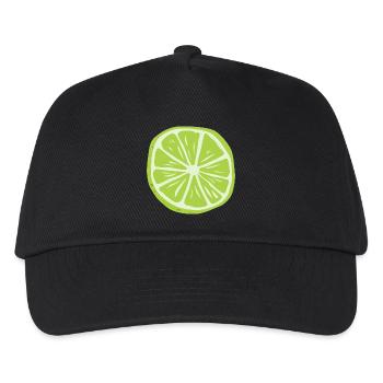 lemon limette zitrone citrus veggie gemuese fruits - Kinder Basecap - Schwarz - Vorne