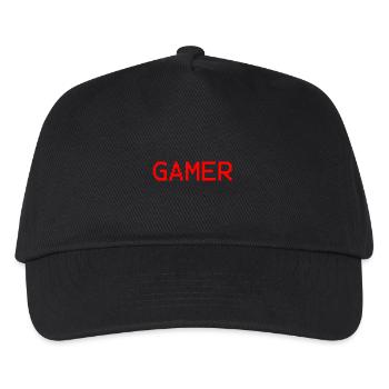 Gamer - Kinder Basecap - Schwarz - Vorne