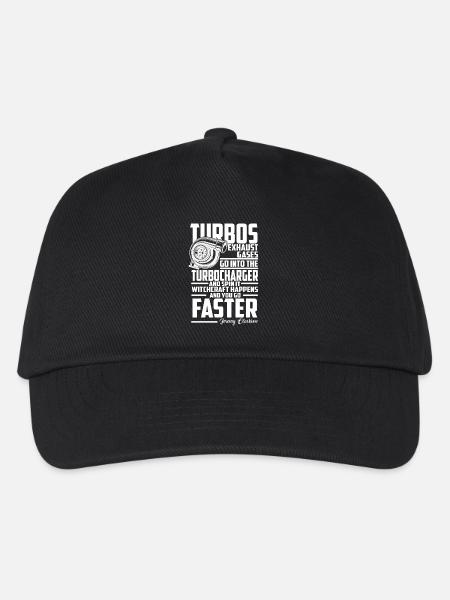 Funny Turbo Shirt for Petrolheads - Kinder Basecap - Schwarz