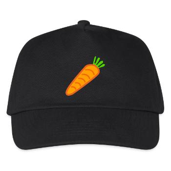 carrots moehren karotten ruebe veggie gemuese vege - Kinder Basecap - Schwarz - Vorne