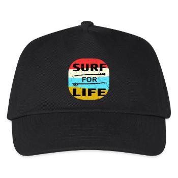 Surfer surfing surf sea lake waves holiday gift - Kids’ Baseball Cap - black - Front