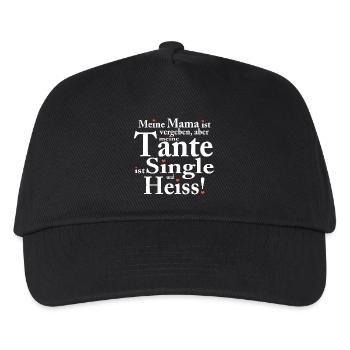 Meine Tante Ist Heiss Neffe Nichte - Kinder Basecap - Schwarz - Vorne