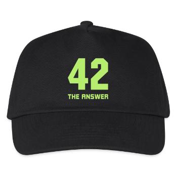 42, the Answer Antwort Galaxis Science Fiction UFO - Kinder Basecap - Schwarz - Vorne