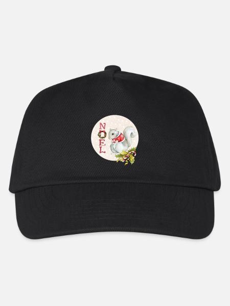 Eichhörnchen der frohen Weihnachten - Kinder Basecap - Schwarz