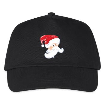 weihnachten weihnachtsmann christmas santa claus w - Kinder Basecap - Schwarz - Vorne