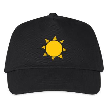 rainbow sun clouds weather rainbow sun cloud46 - Kids’ Baseball Cap - black - Front