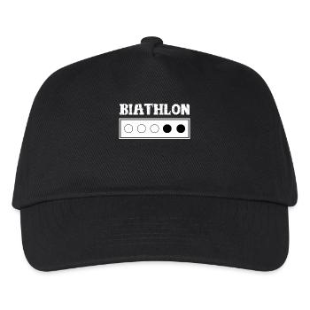 Biathlon Sport d'hiver - Casquette de baseball Enfant - noir - Devant