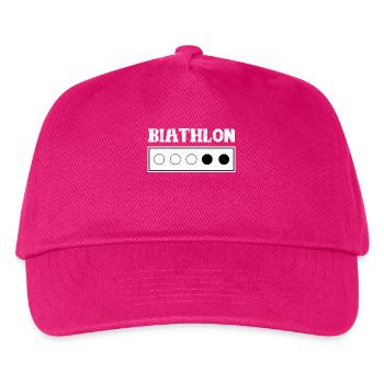 Biathlon Wintersport - Kinder Basecap - Fuchsia - Vorne