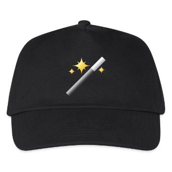 zauberer wizard sorcerer magie magic witch zaubere - Kinder Basecap - Schwarz - Vorne
