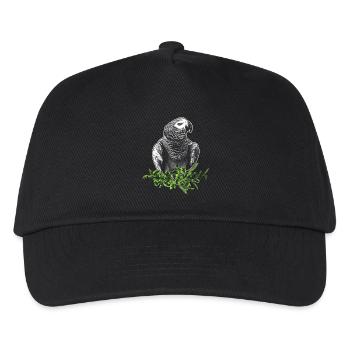 Graupapagei - Kinder Basecap - Schwarz - Vorne