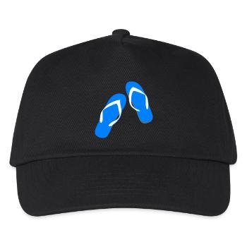 beach strand summer sommer vacation urlaub300 - Kinder Basecap - Schwarz - Vorne