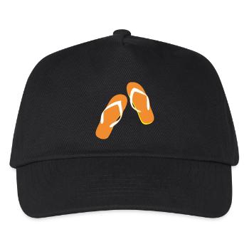 beach strand summer sommer vacation urlaub301 - Kinder Basecap - Schwarz - Vorne