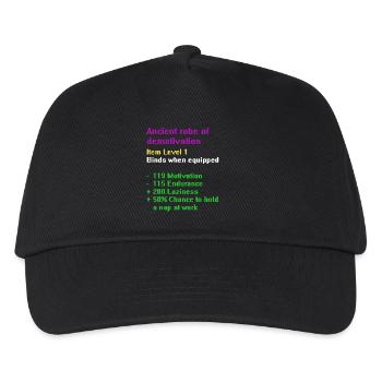 Robe of demotivation - Kids’ Baseball Cap - black - Front