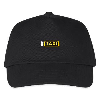 Hashtag Taxi Weiß - Kinder Basecap - Schwarz - Vorne