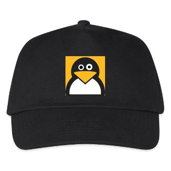 Linux Pingouin - Casquette de baseball Enfant - noir - Devant