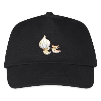 Knoblauch Garlic - Kinder Basecap - Schwarz - Vorne