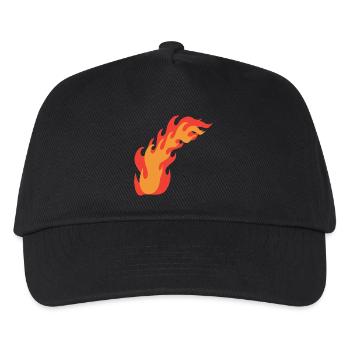 Flames Fire - Kids’ Baseball Cap - black - Front