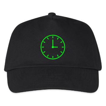 clock time clock time hourglass hourglass60 - Kids’ Baseball Cap - black - Front