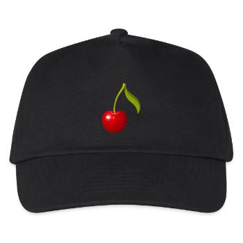 Kirsche - Kinder Basecap - Schwarz - Vorne