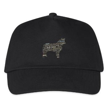 Border Collie Rally Obedience Wordcloud - Kinder Basecap - Schwarz - Vorne
