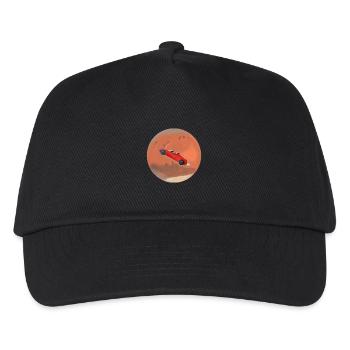 Weltraumauto / , , - Kinder Basecap - Schwarz - Vorne