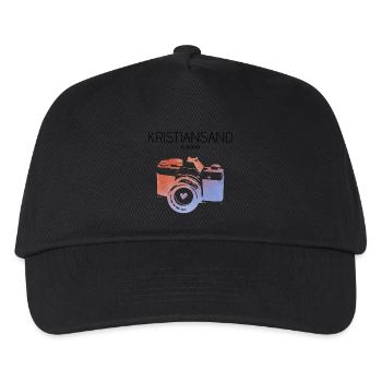 Kristiansand, Norwegen - Kinder Basecap - Schwarz - Vorne