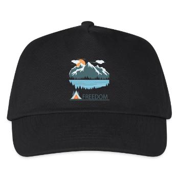 zelt - Kinder Basecap - Schwarz - Vorne
