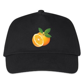 Orange - Kinder Basecap - Schwarz - Vorne