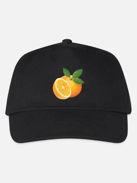 Orange - Kinder Basecap - Schwarz