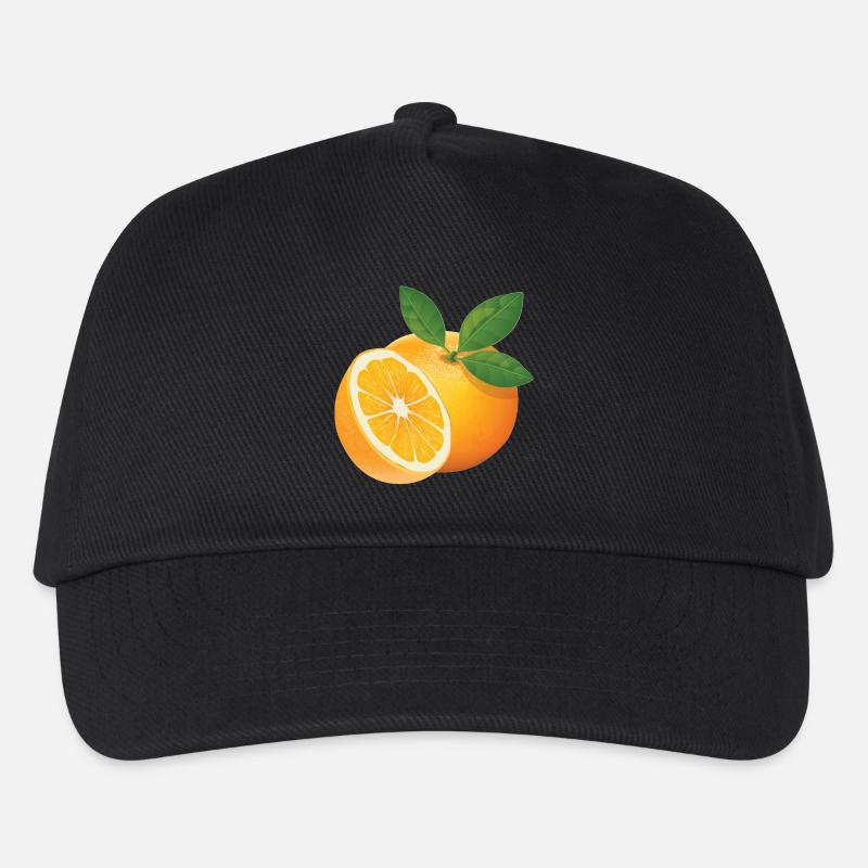 Orange - Kinder Basecap - Schwarz