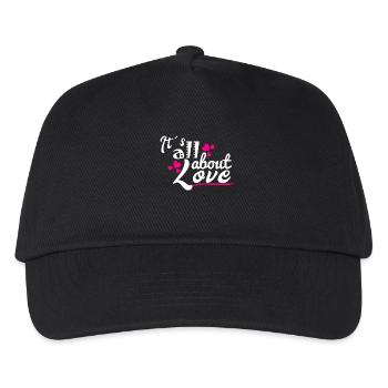 Valentinstag Februar Liebe Geschenkidee - Kinder Basecap - Schwarz - Vorne