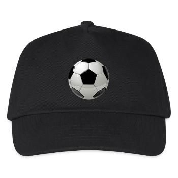 Fussball Weltmeisterschaft Geschenkidee Fußballer - Kinder Basecap - Schwarz - Vorne