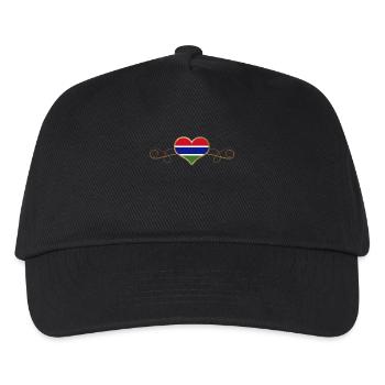 Gold Love Land Wurzeln Gambia - Kinder Basecap - Schwarz - Vorne