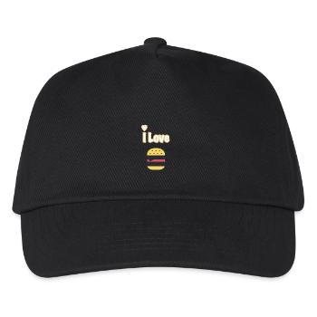 I love Burger - Kinder Basecap - Schwarz - Vorne