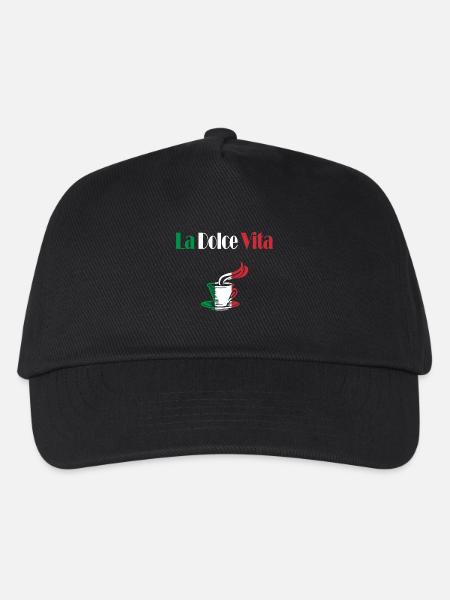 La Dolce Vita kaffee - Kinder Basecap - Schwarz