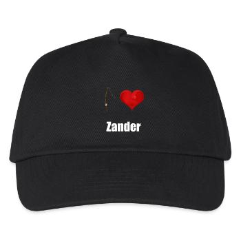 I love Zander - Kinder Basecap - Schwarz - Vorne