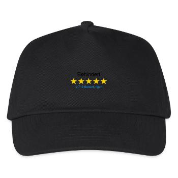 Behindert mit Bewertung - Kinder Basecap - Schwarz - Vorne