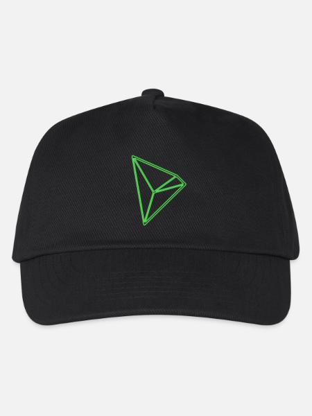 Tron TRX Tronix Coin Kryptowährung Blockchhain - Kinder Basecap - Schwarz
